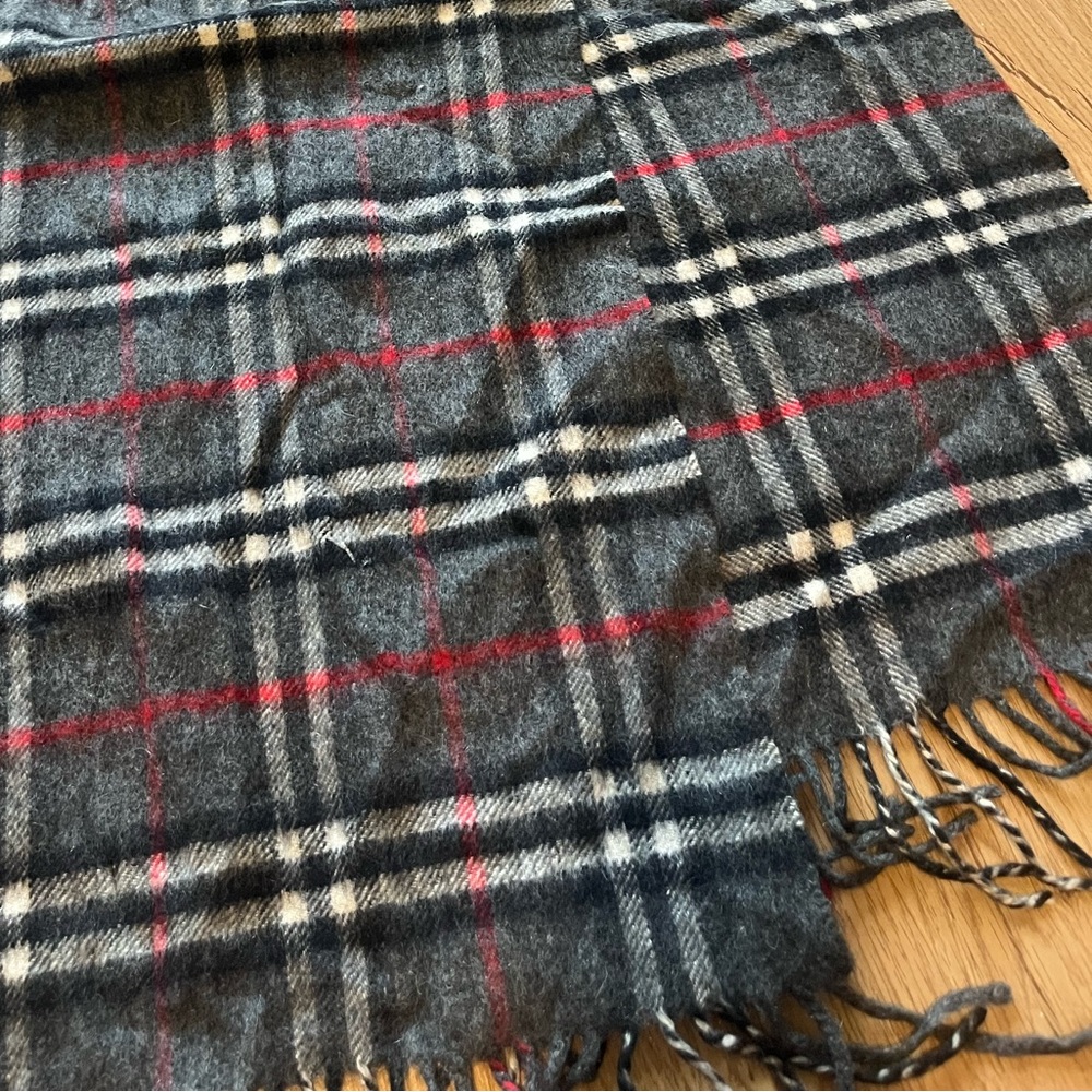 Burberry Charcoal and Black Cashmere Scarf - Picture 3 of 5